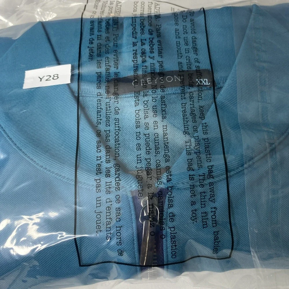 Greyson Siasconset 1/4 Zip‎ Pullover Shirt Golf Performance Fiddle Teal Blue XXL